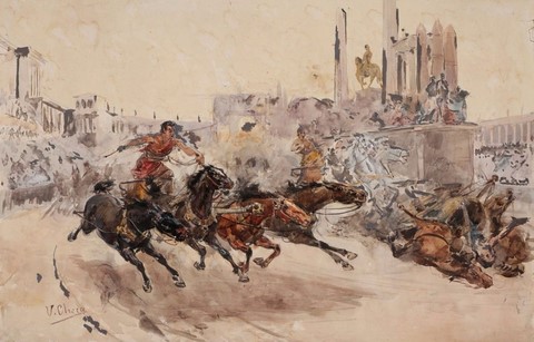 Carrera de carros romanos