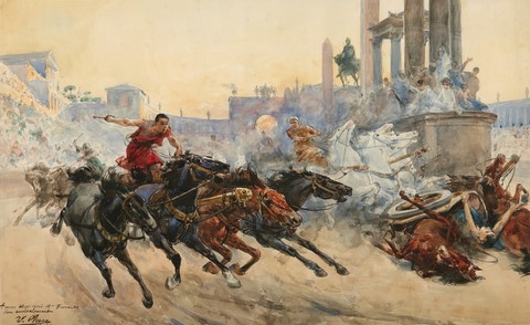 Carrera de carros romanos