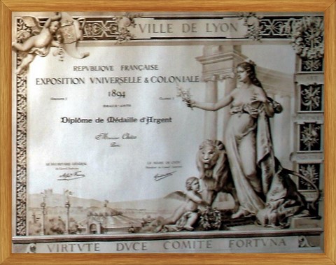 Diploma Exposición de Lyon 1894