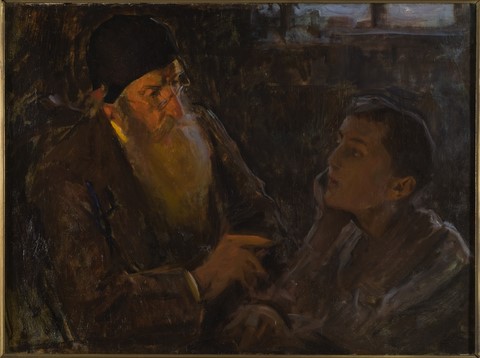 Anciano con niño
