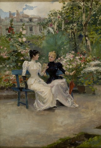 Conversacion en el jardin