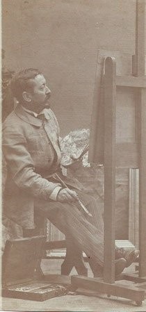 Ulpiano Checa pintando